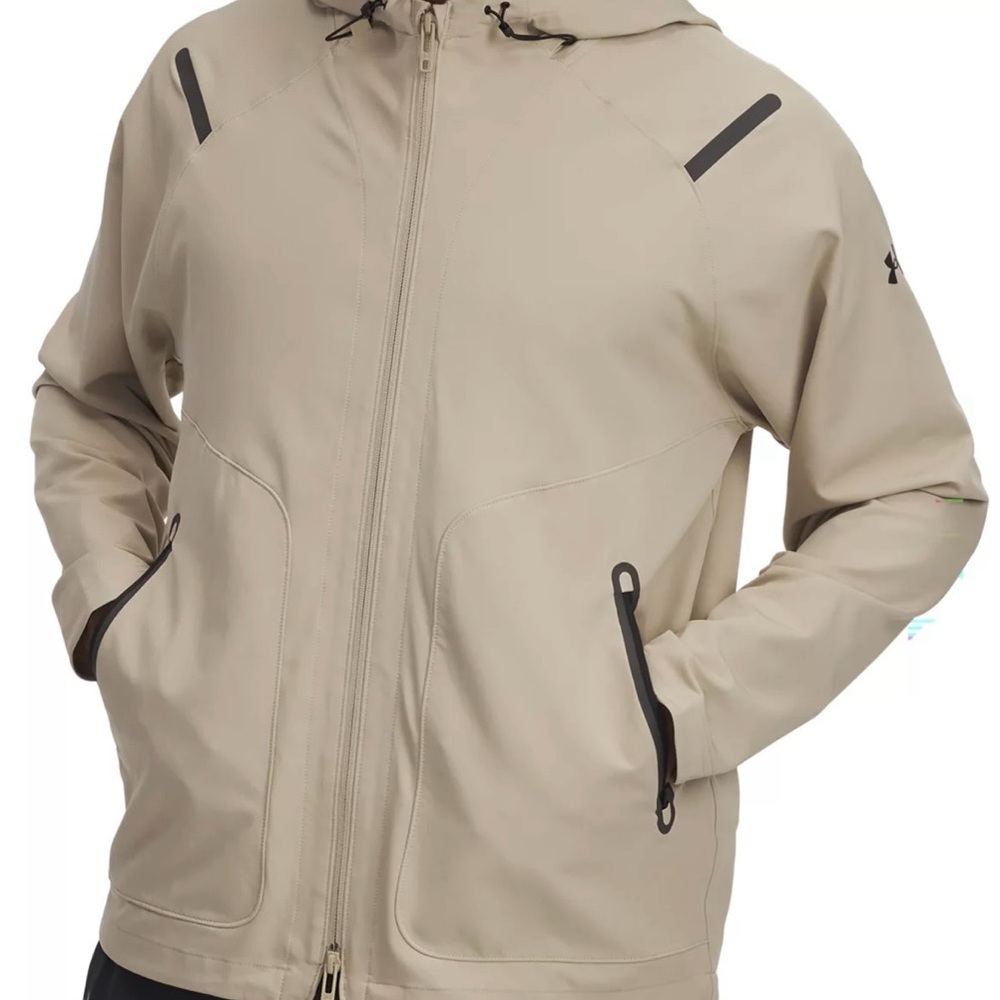 Under Armour Men's Unstoppable Tan Hooded Jacket New